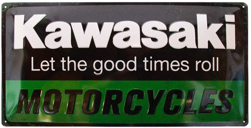 Kawasaki motorrad blechschild - motorrad,