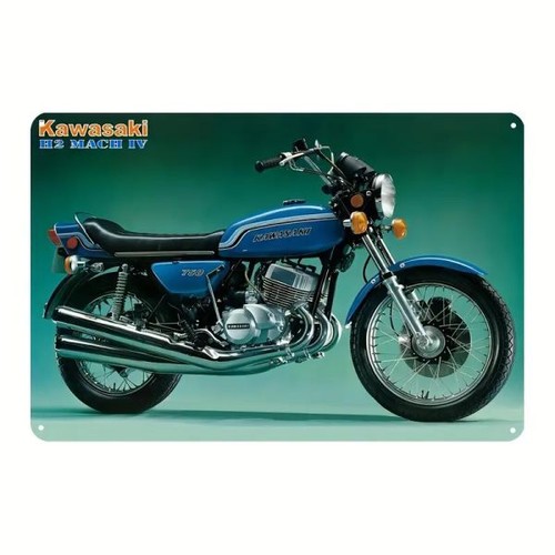 Blechschild kawasaki motorrad - blechschild,