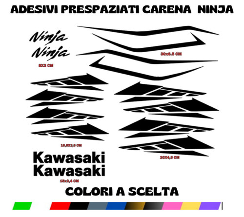 Ninja kawasaki adesivi kit - ninja,